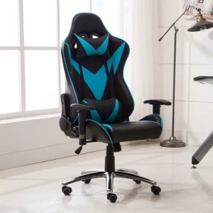 Factory Supply Gaming Chair with Bluetooth Speakers PVC Leather Racing Style Ergonomic Reclining Chair
