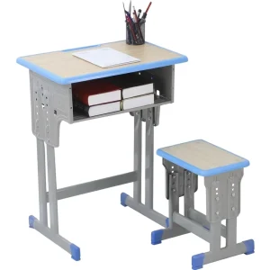 Factory Supply Height Adjustable Metal School Training Class Study School Furniture Student Desk and Chair