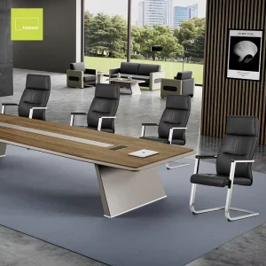 Factory Supply Leather Executive Visitor Chair Comfortable Cushion Durable Metal Frame Office Clinic Waiting Room Reception