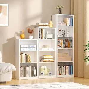 Factory Supply Metal Library Living Room High Capacity 3 4 5 6 Tier Bookcase Modern Furniture Designs Bookshelf Cabinets