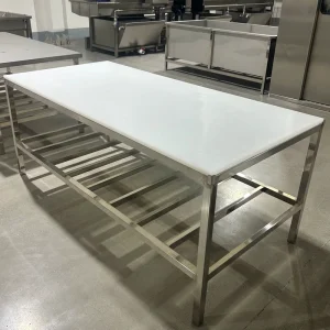 Factory Supply SS Work Bench Kneading Board Table Stainless Steel Kitchen Food Prep Table for Hospital and Lab Supplies
