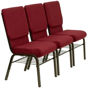 Factory Theater Furniture Comfortable Fabric Powder Coated Steel Iron Frame Stackable Church School Hall Chair Modern