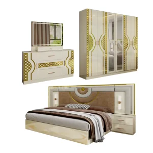 Factory Turkish Complete Bedroom Sets king Size Bed Double Home Room Wooden Frame Modern Luxury Bedroom Furniture Set