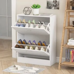 Factory Wooden Shoe Storage Rack & Cabinet with Drawers Modern Design Hotel Use Customized Color
