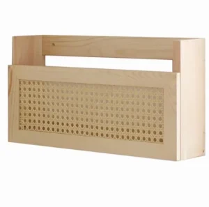 Factory direct Japanese hand woven wall mounted key file shelf storage box for magazines