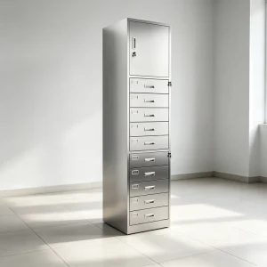 Factory direct sale Stainless Steel Lockable Filing Cabinets with Multiple Drawers Suitable for Storing Documents and Archives