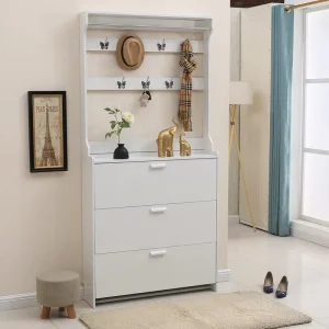 Factory supplied Flip Shoe Cabinet Simple And Creative Modern Wooden Living Room Foyer With Clothes Han