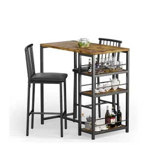 Family bar Table and bar Stool Set Bistro Table and bar Chairs for Lounge