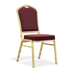 Fancy Hotel Aluminium Gold Finish Stacking Wedding Party Banquet Events Chair Party Metal Banquet Hotel Chairs Chaise