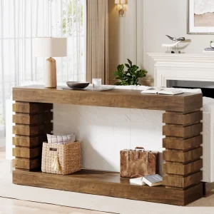Farmhouse Wood Rectangular Rustic Sofa Table Modern Hotel Living Room Furniture Rectangle Vintage Console Table