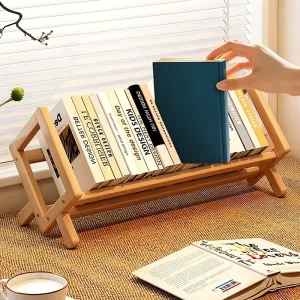Farmhouse Wooden Stand Display Solid Wood Detachable Tabletop Book Storage Holder Home Desk Wooden Stand For Books