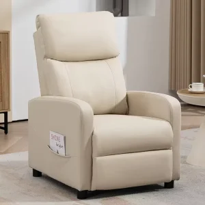 Fashion Design Single Small Leather Sofa Chair for Business Office Conference Room or Reception Made of Synthetic Leather