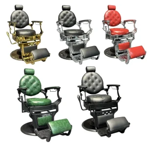 Fashion Gold Red Classic Black Vintage Barber Chair Hydraulic Pump Reclining Chair for Hair Salon