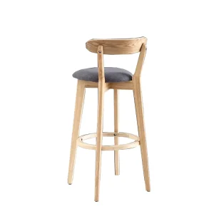 Fashion Style Wooden Counter Height bar Stools with Back and Footrest