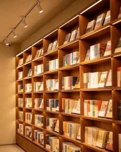 Fashion Wooden Wall Bookcase Furniture Bookshelves Book Library Card File Cabinet