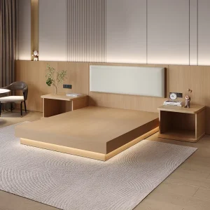 Fashionably Hotel Bedroom Suite Hotel Room Package Modern Design with Soft Featuring Storage Drawers and Headboard Hotel Bed