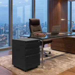 Fast Shipping Knock Down 3 Drawer Metal Mobile Pedestal Easy Assembly Steel Filing Cabinet Under Desk Organizer