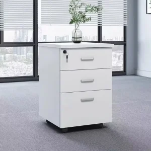 File Cabinet Office File Cabinet Three Drawers Low Rise Wooden Lockable Mobile Storage Cabinet