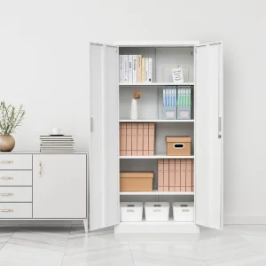 File Cabinet for Garage Home Office Metal Cupboard Vertical Wardrobes Steel Filing Cabinet
