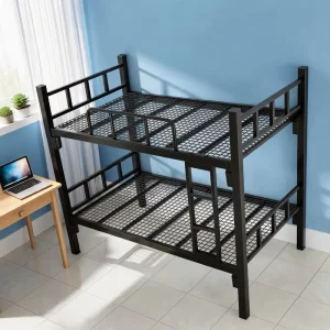 Fireproof All Metal Double Bunk Bed with Steel Mesh Sleeping Surface for High Humidity Areas