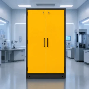 Fireproof Explosion Corrosion Resistant All Steel Chemical Cabinet Double Lock Spill Tray for University Pharma Custom