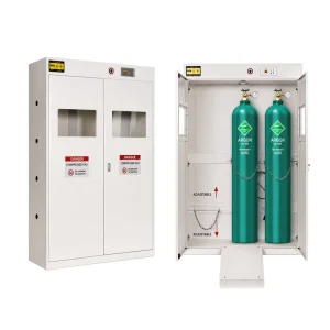 Fireproof Gas Cylinder Safety Cabinet Cold Rolled Steel with Gas Leak Detector for University Lab
