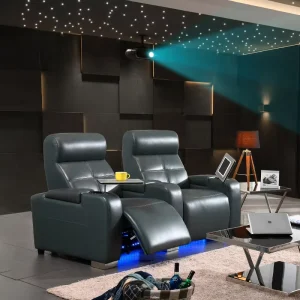 First class Electric Cabin Seats Underground Audio visual Room Leather Multi function Hall Customized Home Theater Sofa