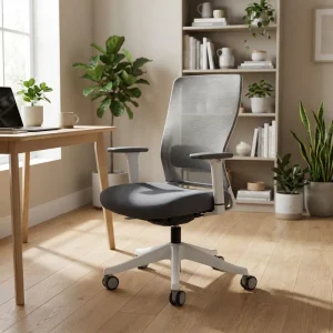 Fixed Armrest Lumbar Support Ergonomic Meeting Room Visitor Swivel Executive Mesh Office Chair
