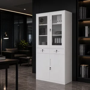 Flat Metal Steel Staff White File Cabinet Fireproof Vertical 2 Drawer Filing Storage Cabinets with Lock for Office Furniture