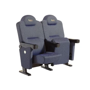 Flexible Couple Theater Seating with Cup Holder Modern Movie Chair Seats
