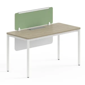 Flexible Modular Office Workstation Desk Extendable Staff Table with Fabric Privacy Screen and Cable Management