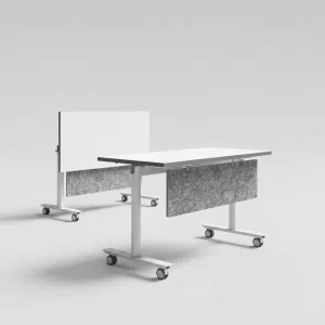 Flip-top Nesting Training Table with Wheels for Commercial Training Conference Classroom Multipurpose Seminar Table