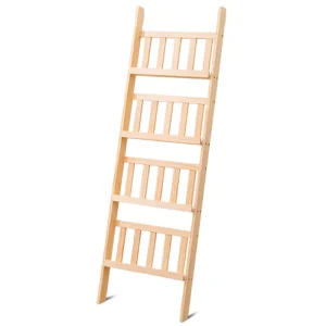 Floor Display Rack Recyclable Magazine DVD CD Book Wooden Display Stand Shelf