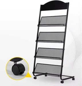 Floor Standing Magazine Display Rack Four tier Display Stand