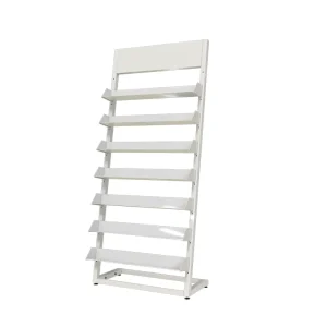 Floor Standing Magazine Rack Iron Wheeled Newspaper Rack, Suitable for the Display of Brochures or Documents