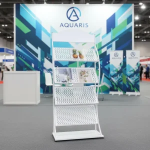 Floor Standing Steel Light Duty Magazine Display Stand Custom Retail Shop Wire Book Brochure Poster Vertical Display Rack