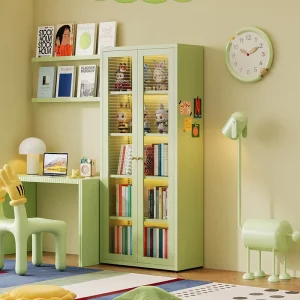 Floor standing Children’s Steel Bookshelf for Library or Home Use Stable Metal Rack
