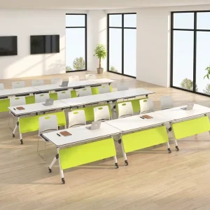 Fold Conference Room Table Movable and Connectable Modern Office Conference Table Suitable for Training Institutions Schools