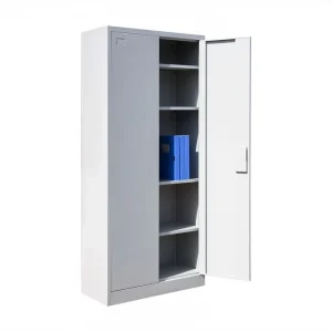 Foldable 2 Door Metal Filing Cabinet with 0.6mm Thickness for Home Office & Workshop Storage