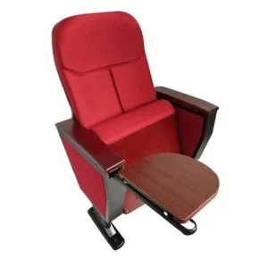 Foldable Auditorium Chair with Fabric Writing Pad for School Hotel Theater Cinema Conference Hall Hospital Furniture