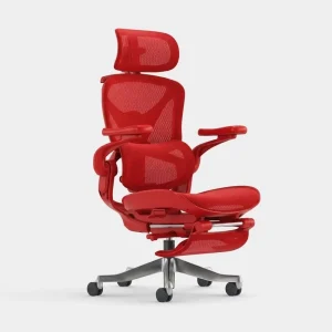 Foldable Ergonomic Mesh Office Chair 5D Armrests Space Saving Aluminum Base High Back Executive Net Chair