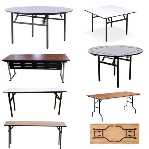 Foldable Hotel Conference Banquet Indoor Restaurant 4 Foot Rectangle Folding Tables