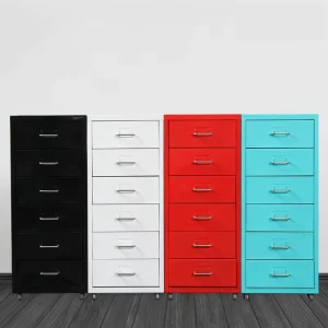 Foldable Knockdown Steel File Cabinet Office Storage Drawer with Space Saving Design