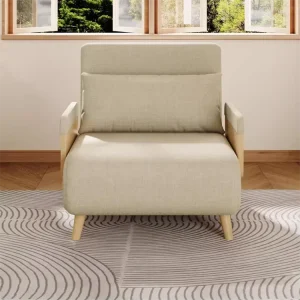 Foldable Leisure Lounge Accent Reading Chair Convertible Folding Lounge Sofa Bed for Livingroom