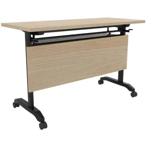 Foldable Metal Office Desk with Wheels Modular Design Moveable Training Conference Table