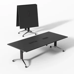 Foldable Mobile Long Bamboo Conference Table Thickened Wheels Modern Minimalist Design High end Desk for