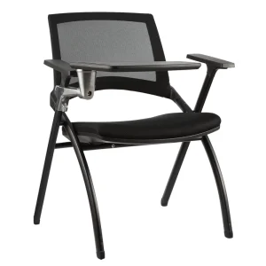 Foldable PP Mesh Training Chair Writing Tablet Armrest Stackable Plastic Frame Student Lecture Chair Classroom Conference Hall