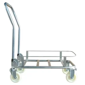 Foldable SS Bucket Trolley Wheeled Bucket Transport Cart with 5 Inch Casters Mobile Paint and Water Bucket Hand Dolly
