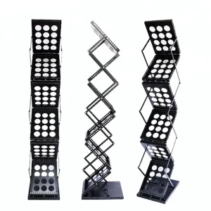 Foldable Steel Magazine Catalog Holder A4 Brochure Rack Stands