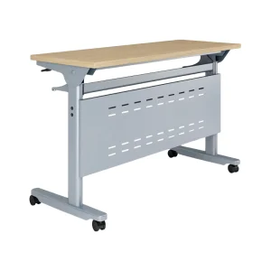 Foldable Table Wooden Foldable Table for Training School Training Room Mobile Foldable Conference Training Table with Caster